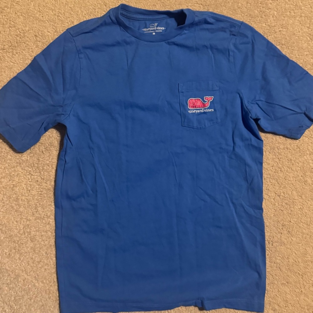 Blue T-Shirt with fireworks whale